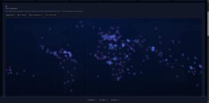 The living map in the Atlas of the World of Statecraft demo, plotting places across the whole Earth as approximate points
